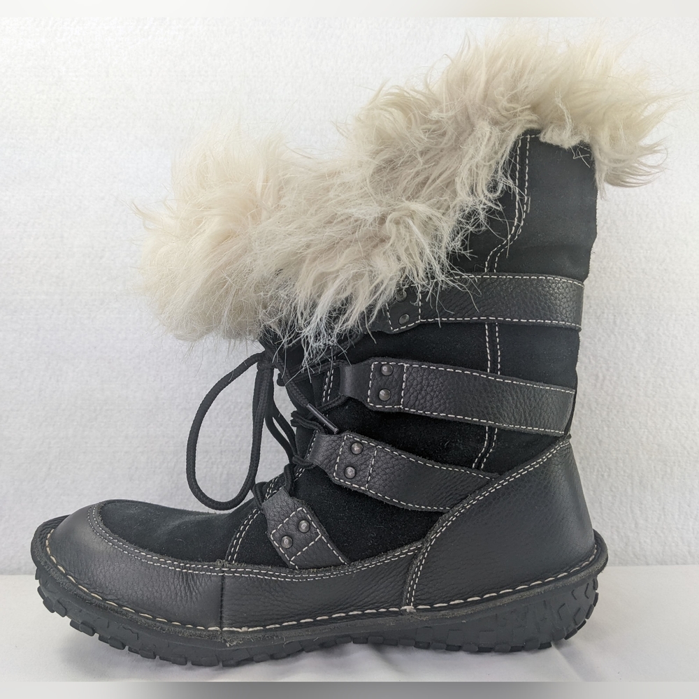 Sorel Kaya Winter Snow Boots Women's Size 7.5 Waterproof Faux Fur Leather Black - Picture 7 of 12